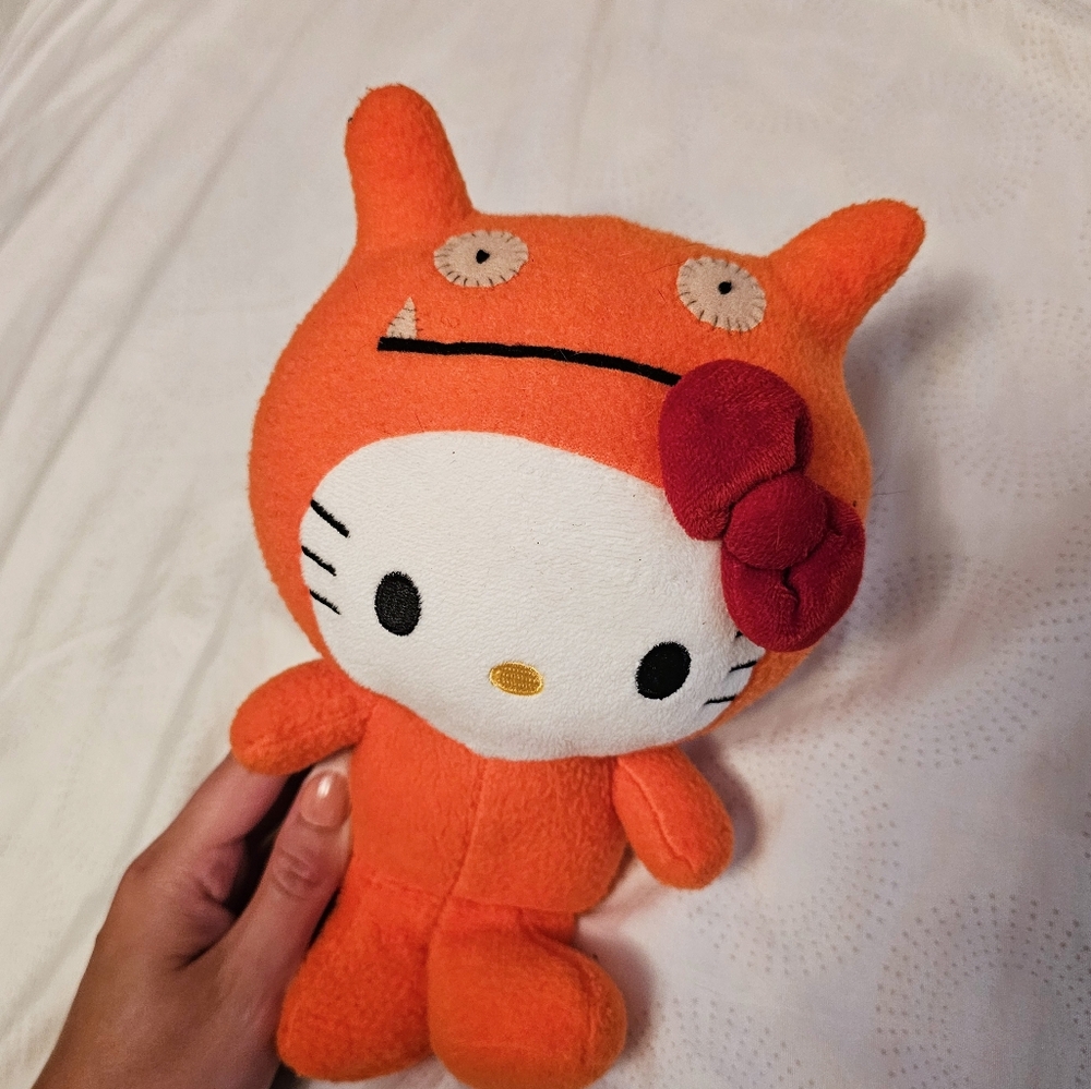 Ugly Doll x Hello Kitty 9" Rare Wage Plushie Orange Gund Original Sanrio